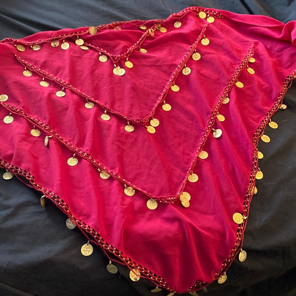 Coin hip scarf